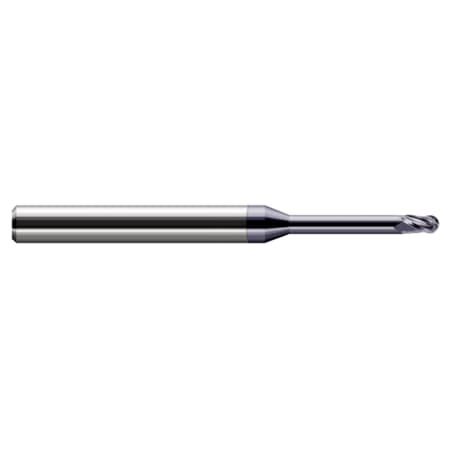 Harvey Tool Miniature End Mill - Ball - Long Reach, Stub Flute, 0.0600", Material - Machining: Carbide 34260-C3